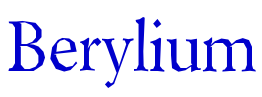 Berylium шрифт