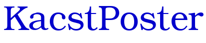 KacstPoster шрифт