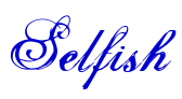 Selfish шрифт