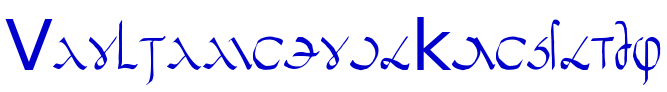 ValdyaansKlerkenschrift шрифт