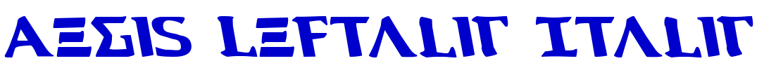 Aegis Leftalic Italic шрифт