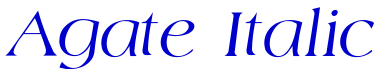 Agate Italic шрифт