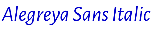 Alegreya Sans Italic шрифт
