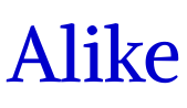 Alike шрифт