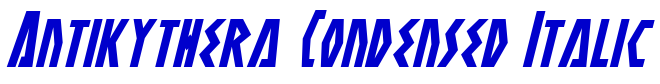 Antikythera Condensed Italic шрифт