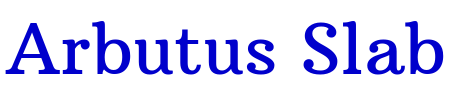 Arbutus Slab шрифт