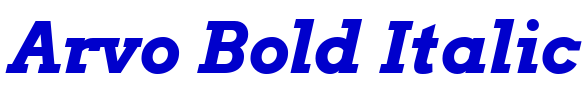 Arvo Bold Italic шрифт
