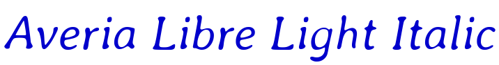 Averia Libre Light Italic шрифт