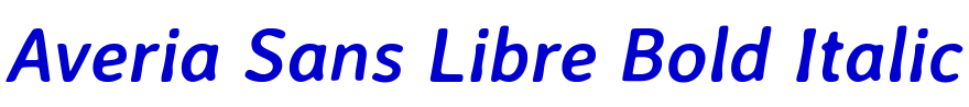 Averia Sans Libre Bold Italic шрифт