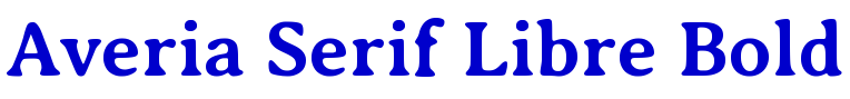 Averia Serif Libre Bold шрифт