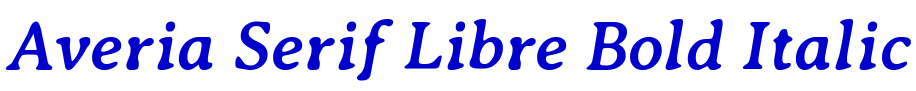 Averia Serif Libre Bold Italic шрифт