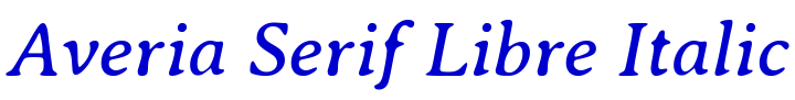Averia Serif Libre Italic шрифт
