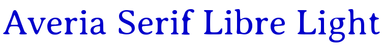 Averia Serif Libre Light шрифт