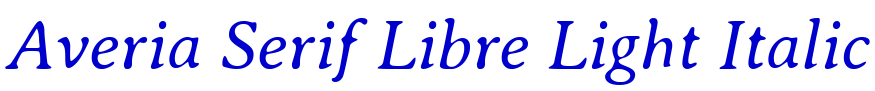 Averia Serif Libre Light Italic шрифт