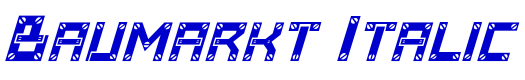Baumarkt Italic шрифт