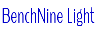 BenchNine Light шрифт