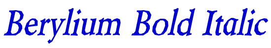 Berylium Bold Italic шрифт