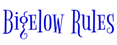 Bigelow Rules шрифт