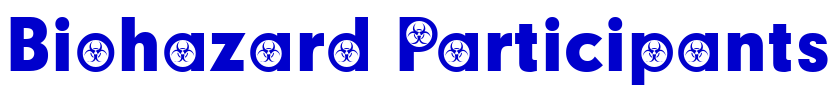 Biohazard Participants шрифт