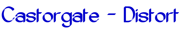 Castorgate - Distort шрифт