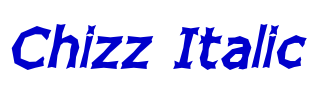 Chizz Italic шрифт