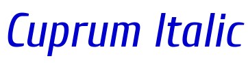 Cuprum Italic шрифт