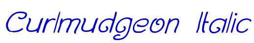 Curlmudgeon Italic шрифт