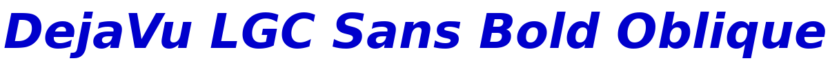 DejaVu LGC Sans Bold Oblique шрифт