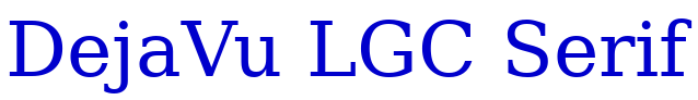 DejaVu LGC Serif шрифт