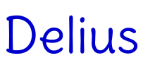 Delius шрифт