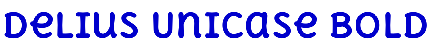 Delius Unicase Bold шрифт