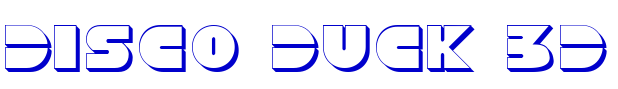 Disco Duck 3D шрифт
