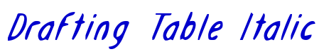 Drafting Table Italic шрифт