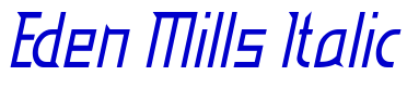 Eden Mills Italic шрифт