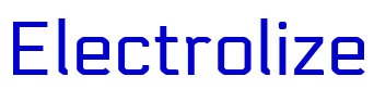 Electrolize шрифт