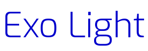 Exo Light шрифт