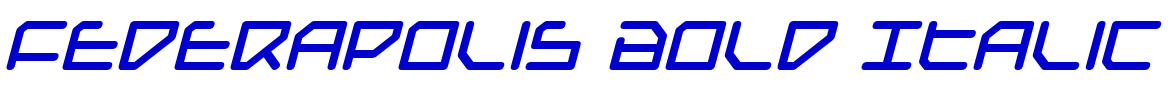 Federapolis Bold Italic шрифт