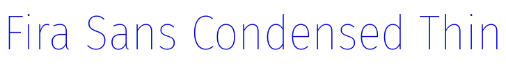 Fira Sans Condensed Thin шрифт