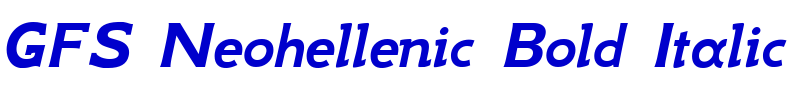 GFS Neohellenic Bold Italic шрифт