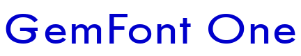 GemFont One шрифт
