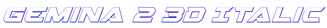 Gemina 2 3D Italic шрифт