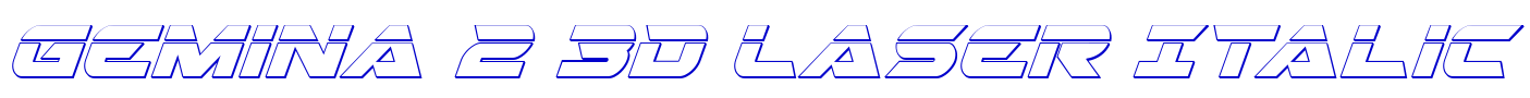 Gemina 2 3D Laser Italic шрифт