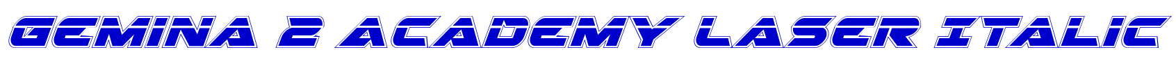 Gemina 2 Academy Laser Italic шрифт
