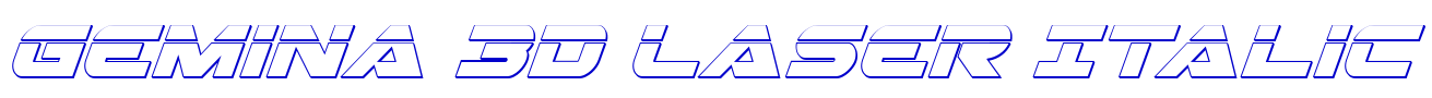 Gemina 3D Laser Italic шрифт