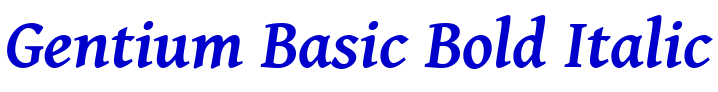 Gentium Basic Bold Italic шрифт