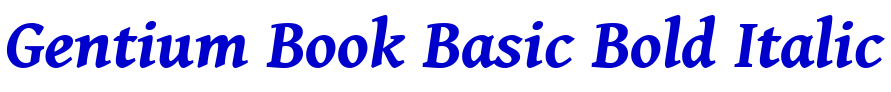 Gentium Book Basic Bold Italic шрифт