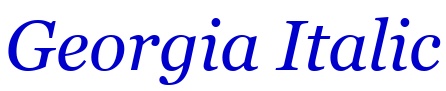 Georgia Italic шрифт