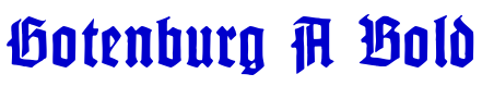 Gotenburg A Bold шрифт