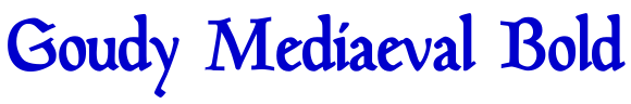 Goudy Mediaeval Bold шрифт