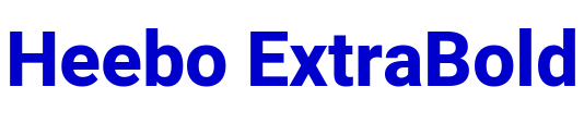 Heebo ExtraBold шрифт